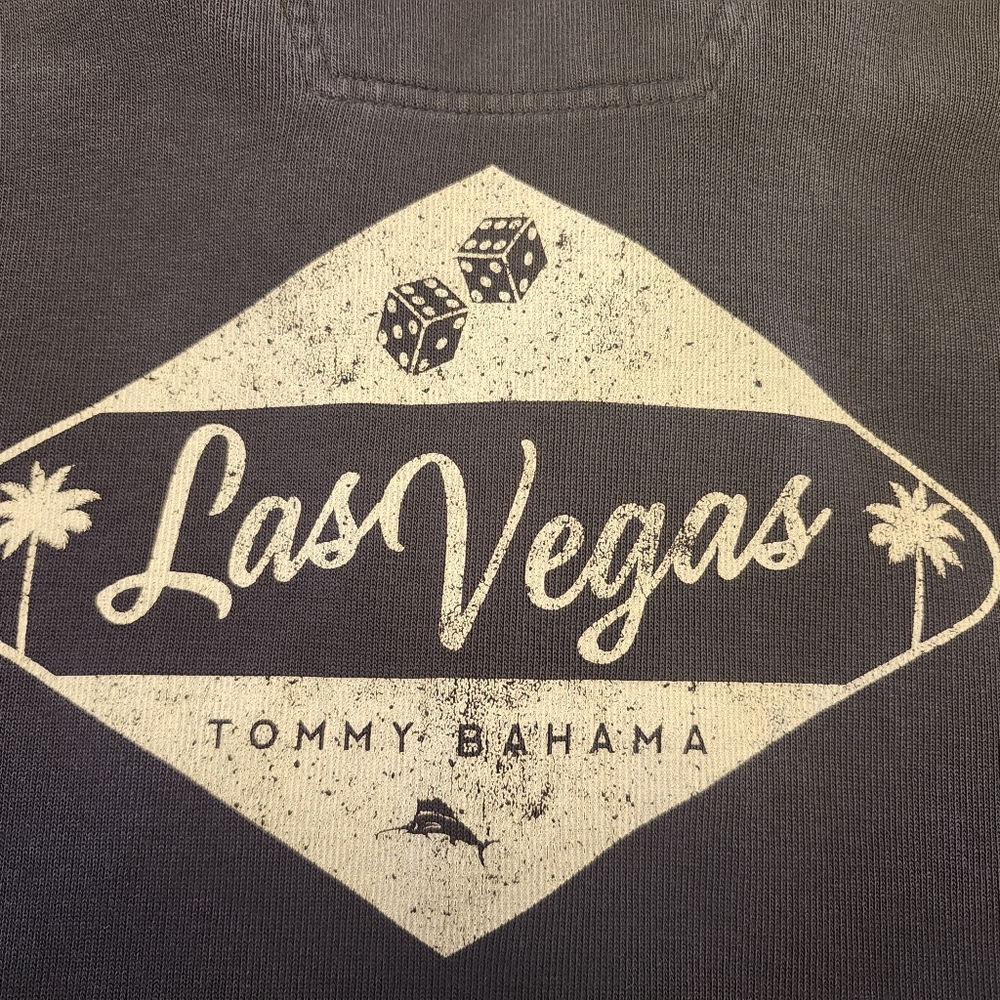 Tommy Bahama Las Vegas Men's Navy Quarter Zip Pullover Sweater XL